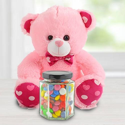 6 inch Teddy n Cadbury Gems for Kids