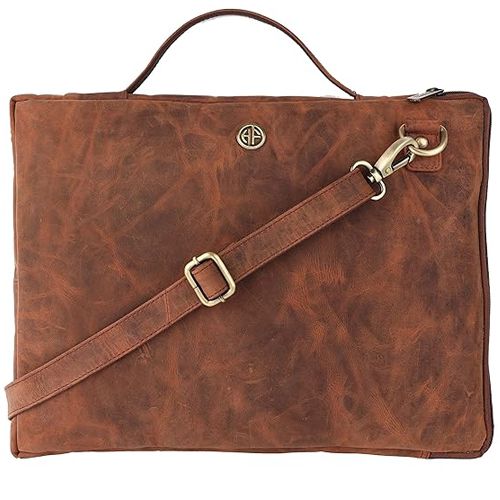 Chic Leather Slim Laptop Sleeve Bag