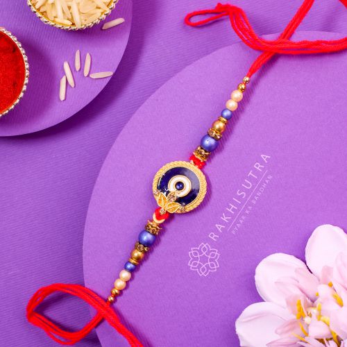 Beautiful Kundan Evils Eye Rakhi