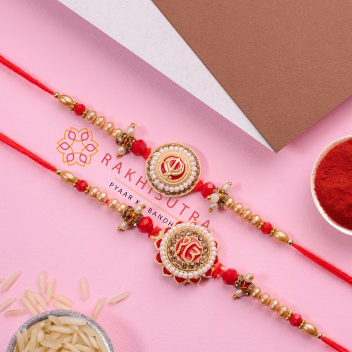 Premium Ek Onkar N Khanda Rakhi Set