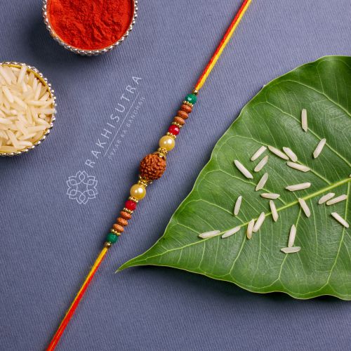 Stunning Rudraksh Rakhi