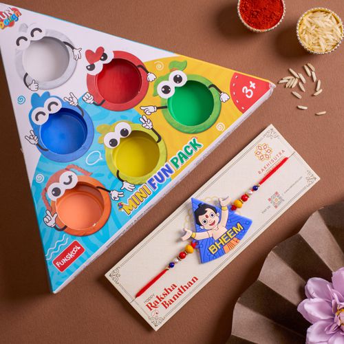 Kids Chota Bheem Rakhi N Funskool Fundough Combo