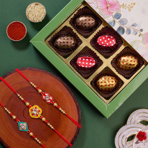 Elegant Rakhi and Sweet Treats