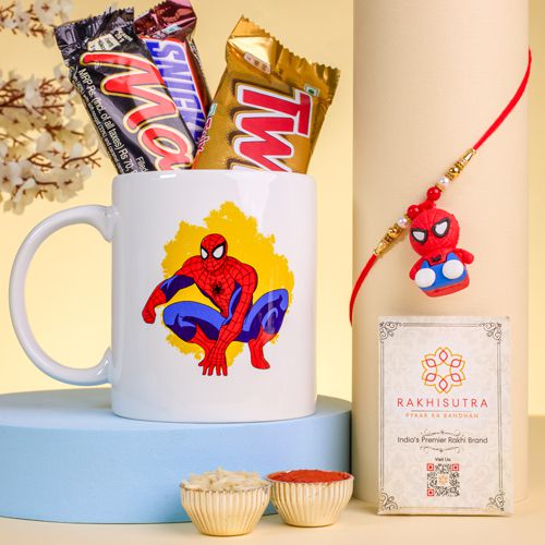 Spiderman Rakhi N Chocolates Surprise