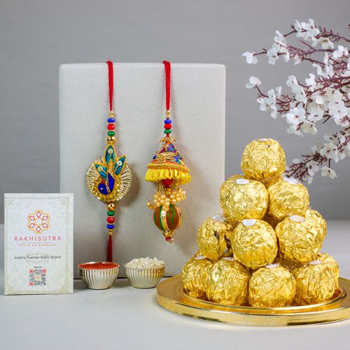 Zardosi Rakhi N Chocolates Treats Combo