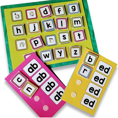 Bright CVC Word Builder Mats